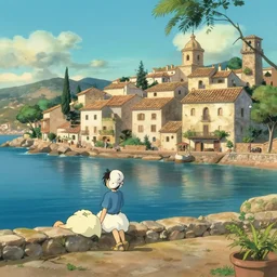 beautiful anime Costa Blanca by Studio ghibli