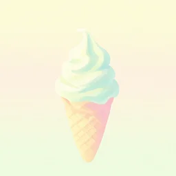music album cover of pastel ice cream minimalist by akihiko yoshida