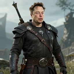 morbidly obese Elon musk as a character in Skyrim