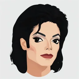 clean cel shaded vector art. shutterstock. macro head of michael jackson shot. behance hd by lois van baarle, artgerm, helen huang, by makoto shinkai and ilya kuvshinov, rossdraws, illustration