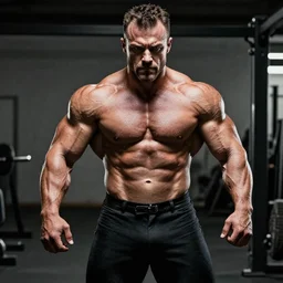 Dark knight returns In the style of Phil Hale, Bodybuilder