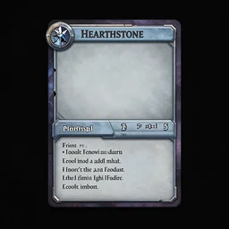 template of the front of a hearthstone cyberpunk card. open as a psd file in photoshop. space for text and statistics. made by fantasy flight games. uncropped