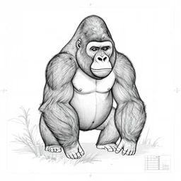 an architectural blueprint for a habitable gorilla