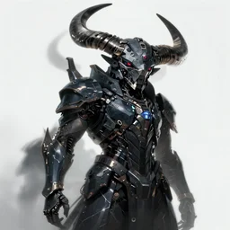 a sci fi portrait of a shadow mage with a massive sci fi taurus headpiece protruding from a sci fi armor, majestic and futuristic, high detail, cyber - medieval, ornate metal, unreal engine, octane render, art by vitaly bulgarov artstation, destiny concept art, fog volumes, pinterest hard surface, vibrant dual tone lighting!!, cgsociety