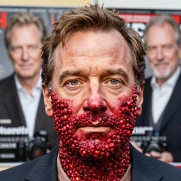 bryan cranston face sculped out of a cranberry, cranberry statue, natural light, sharp, detailed face, magazine, press, photo, steve mccurry, david lazar, canon, nikon, focus