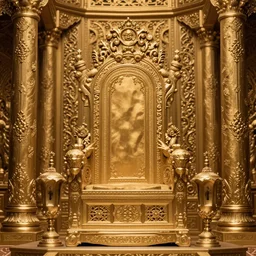 close up view of a throne room interior, intricate, elegant, highly detailed, john park, craig mullins, sparth, ruan jia, jeffrey catherine jones