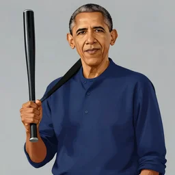 Barack Obama with a bat official GTA artwork midshot