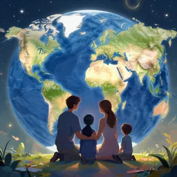 a world where everyone and everything is love and peace, matte painting, digital art,