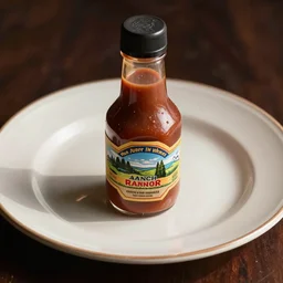 octahedron shaped ranch dressing on a dinner plate