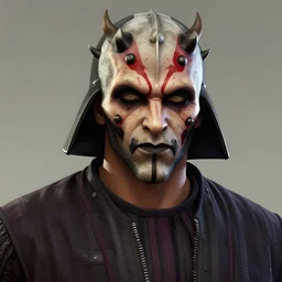 highly detailed portrait darth maul in gta v, stephen bliss, unreal engine, fantasy art by greg rutkowski, loish, rhads, ferdinand knab, makoto shinkai and lois van baarle, ilya kuvshinov, rossdraws, tom bagshaw, global illumination, radiant light, detailed and intricate environment