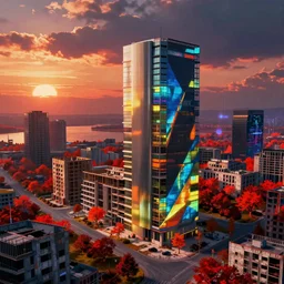 a beautiful detailed render of architecture nature industrial architecture unfinished building street abandoned building city by toyo ito, darkacademia uv light thermal vision dramatic lighting infrared sunset nature retrowave bladerunner 2 0 4 9 lake vaporwave nightvision cyberpunk tron rainforest, archdaily, wallpaper, highly detailed, trending on artstation.