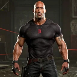 dwayne johnson as the charger in the game left 4 dead. xbox 3 6 0 graphics