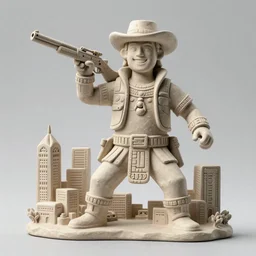 landscape city ceramic portrait happy gunslinger cyberpunk inca in tribal regalia, in action an idea seep's into infinity highly detailed in volumetric latent space, golden turquoise, cinematic light, sharp focus, divine realm of gods, octane render,