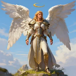 first testament angel, ultra detailed fantasy, dndbeyond, bright, colourful, realistic, dnd character portrait, full body, pathfinder, pinterest, art by ralph horsley, dnd, rpg, lotr game design fanart by concept art, behance hd, artstation, deviantart, hdr render in unreal engine 5