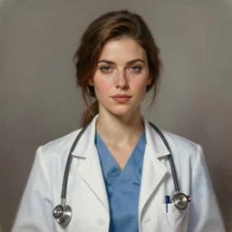 perfectly - portrait of a beautiful female doctor movies character, intricate, highly detailed, digital painting, loose brush strokes, realistic shaded lighting, artstation, concept art, smooth, sharp focus, illustration, realism, oil painting, unreal engine 5, 8 k, art by sam spratt and peter mohrbacher