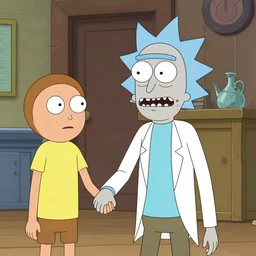 still frames from the Rick and Morty Rick Potion #9 episode,