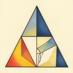 triangles and pyramids. retro art by jean giraud. fibonacci. by brian froud, yoshitaka amano, kim keever, victo ngai