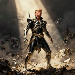 illustration of Donald Trump as skeletor
