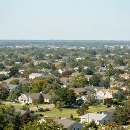suburban landscape fine detail color focus central composition by greg rukowski