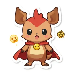 cute miss mascot noacier noacier ferrothorn super hero sticker art, cronobreaker, beeple game icon