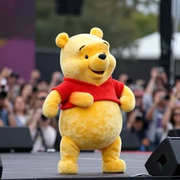Winnie The Pooh performing at woodstock