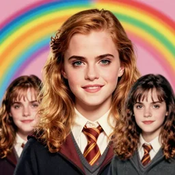 rainbow emma watson age 1 3 as hermione. pop art.