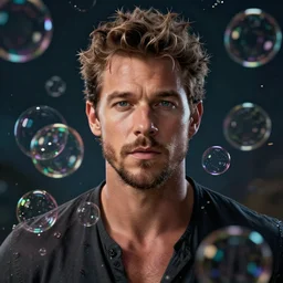 hyperrealistic dslr film still of michael buble advertising bubbles, stunning 8 k octane comprehensive 3 d render, inspired by istvan sandorfi & greg rutkowski & unreal engine, perfect symmetry, dim volumetric cinematic lighting, extremely hyper - detailed, incredibly real lifelike attributes & flesh texture, intricate, masterpiece, artstation, stunning