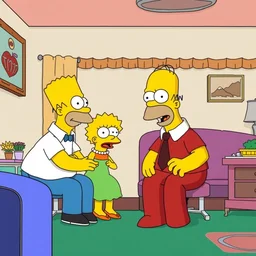 a scene from the simpsons, hbo