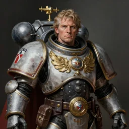 Tom Pertwee Doctor Who as Warhammer 40k Space Marine, portrait, fantasy, intricate, elegant, highly detailed, digital painting, artstation, concept art, smooth, sharp focus, illustration, art by artgerm and greg rutkowski and alphonse mucha