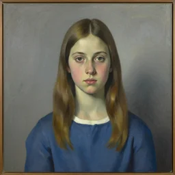A decent young girl portrait by Georgia Okeeffe.