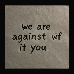 we are against it with you