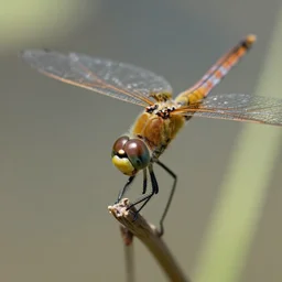 macro photo of a dragonfly