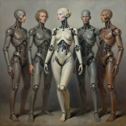 an uncut centered overdetailed hypermaximalist sideview fullbody portrait shot of biomechanica goddess of love. realistic painting by dragan ilic di vogo, andrei riabovitchev, tomasz alen kopera, glenn brown, giger. surrealism by peter gric. contra pose. muted smootg complementary colors. polished. visionary fineart.