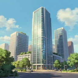 modern city, octane rendering, trending on artstation, studio ghibli, michael whealan and james gurney