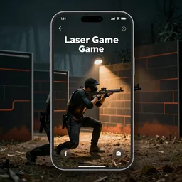 “app UI for a laser tag game”