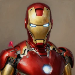 iron man painting by rene magritte, high detail, high resolution