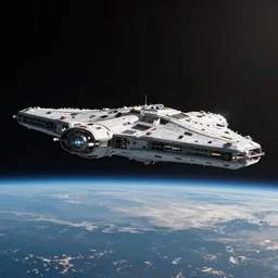 wide shot from the surface of the planet while a sci fi ship is entering the atmosphere, sharp focus, concept art, very detailed, very realistic, trending on artstation, in the style of star wars, beautiful, cinematic shot, great composition, dynamic light,
