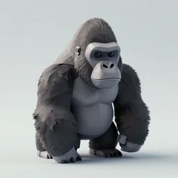 gorilla paper toy, photorealistic, hd, trending on artstation
