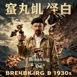a propaganda poster for the dictator Walter White, 1930s Europe, nationalist propaganda, Heisenberg, Breaking Bad