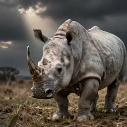 an rhino that looks like a pug, national geographic photography