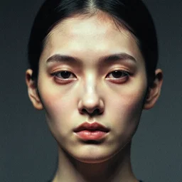 portrait of human face inside is out of the skin, art nouveau, cyberpunk, grainy image