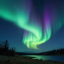 beautiful aurora borealis, high detailed illustration, drawyn cooke art, - c 2. 0 - s 2 0 - n 6