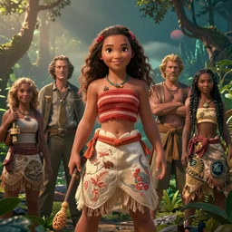 bokeh, epic beautifull hyper realistic moana, gorgeous lighting by kim jung giu weta studio, mucha, bautista and norman rockwell and greg rutkowski and tom bagshaw and james gurney and lucasfilm, elgren