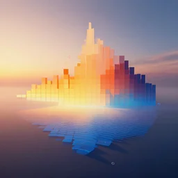 canvas, full color, pattern, 3 6 0 panorama, three point perspective, spectrogram, optical illusion, coubes, balls, bubbles, gradient, warm tone, cold tone, canon, nikon, focus, super resolution, unfinished, light, shadows, studio quality, smooth render, unreal engine 5, octane render, dawn, sunset, fog, space, deep image, long exposure
