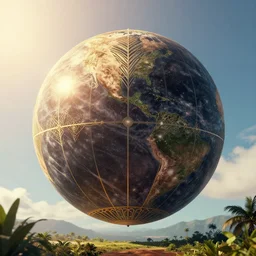 ( ( 3 d render ) ), sunlight study, the universe is a spheroid region 7 0 5 meters in diameter, art nouveau, kauai, by jan davidz de heem and ( ( ( ( ( lisa frank ) ) ) ) ), 8 k, sharp focus, octane render