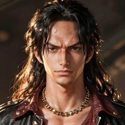 Portrait of Ace from One Piece by Mandy Jurgens