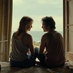 a film still from the life aquatic with love actually ( 2 0 0 3 )