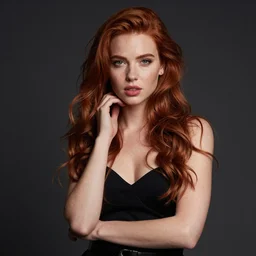 photoshoot of a very sexy ginger girl