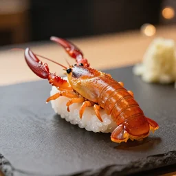 a sushi in the shape of a cockroach, photography 4k, f1.8 anamorphic, bokeh, 4k, Canon, Nikon