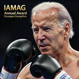 portrait Joe Biden in a boxing ring personally punching climate change in the face anime cute-fine-face, pretty face, realistic shaded Perfect face, fine details. Anime. realistic shaded lighting by Ilya Kuvshinov Giuseppe Dangelico Pino and Michael Garmash and Rob Rey, IAMAG premiere, aaaa achievement collection, elegant freckles, cinematic hologram, fabulous, daily deviation, annual award winner